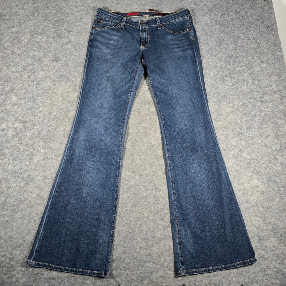 Y2K AG Adriano Goldschmied Womens Blue The Club Flare Leg Denim Jeans Size 31R